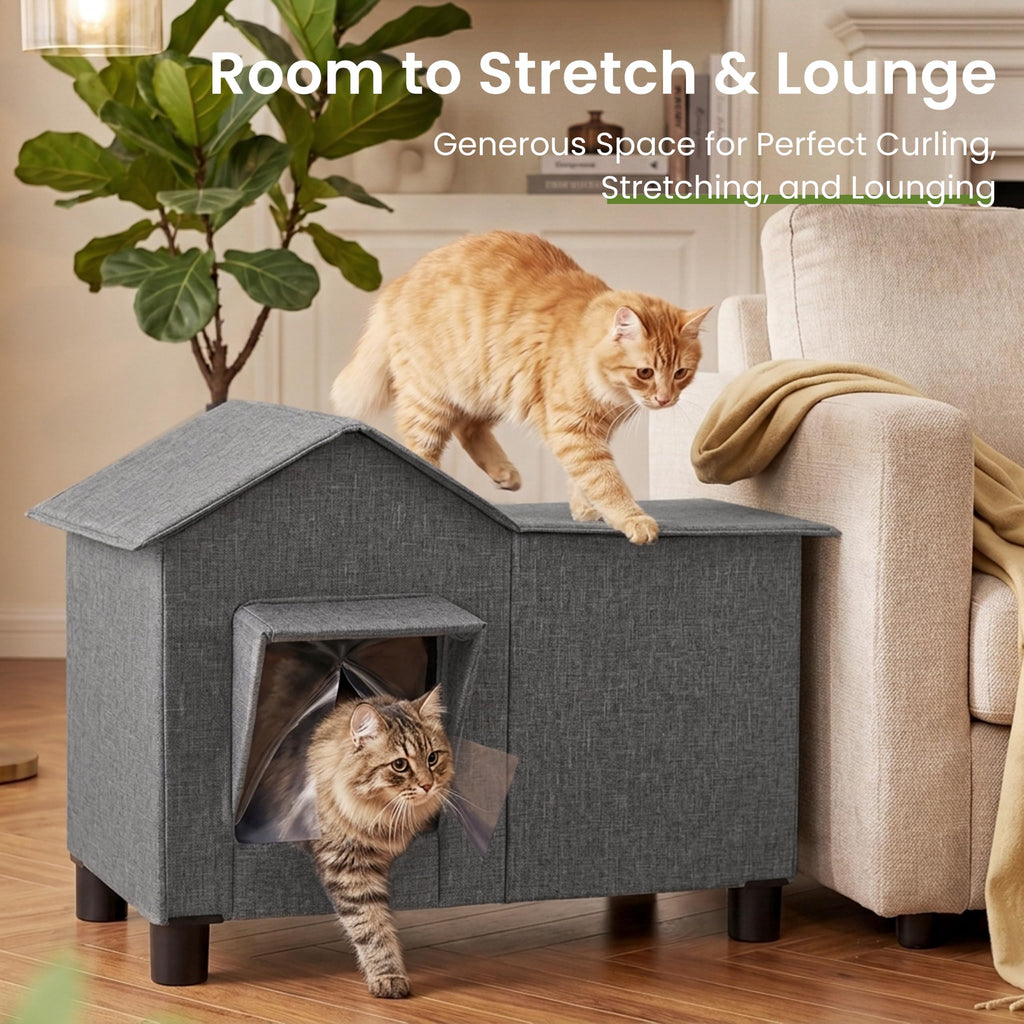 Weatherproof Elevated Cat House B3817